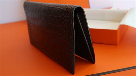 hermes crocodile mens wallet|hermes alligator long wallet.